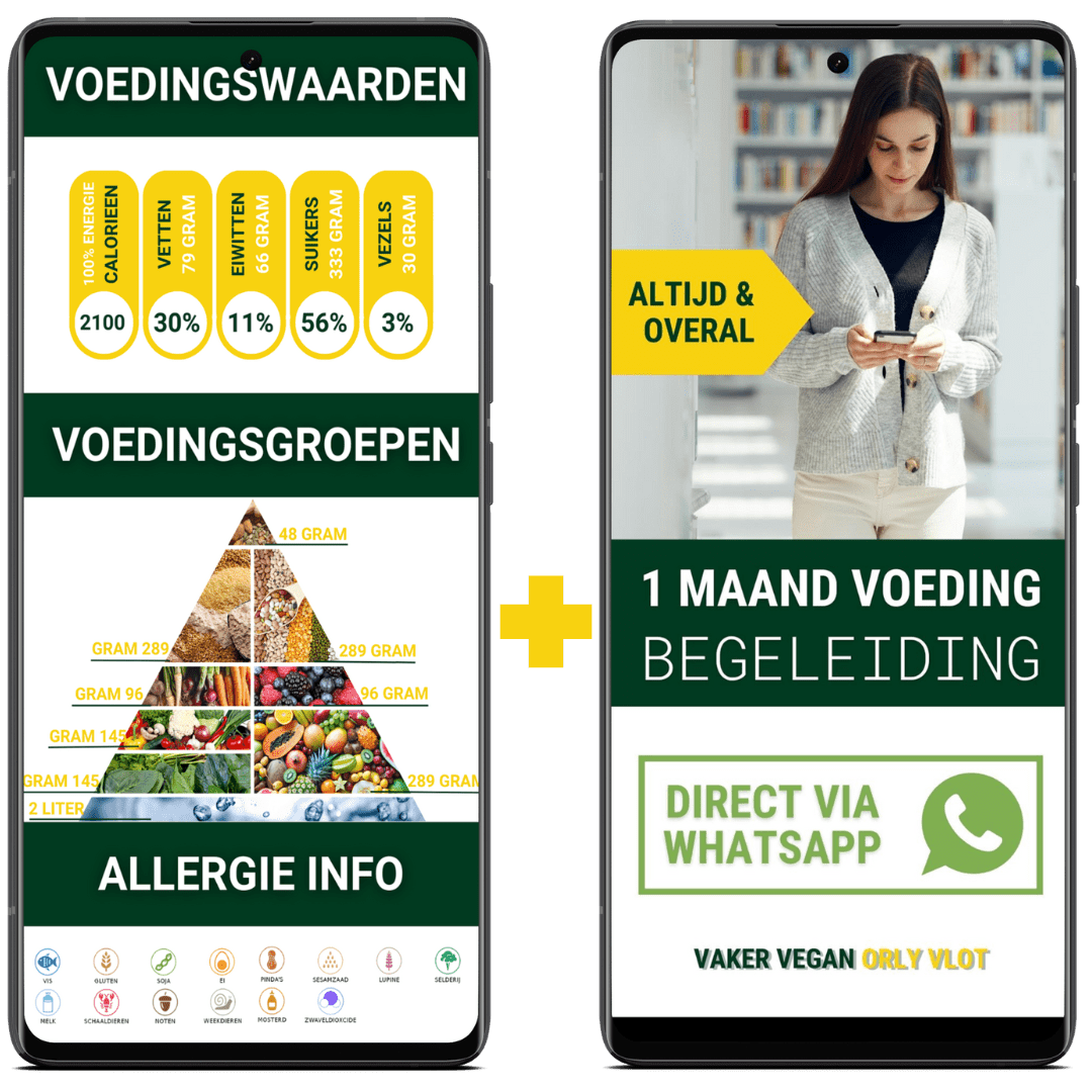 afbeelding mobiel vegan voedingsadvies ,et begeleiding met whatsapp